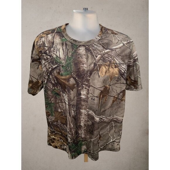 Field & Stream short sleeve mens brown green camouflage tee smart wick Large - Picture 8 of 8